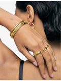 Monica Vinader Heirloom bangle 18ct gold vermeil large (British brand)