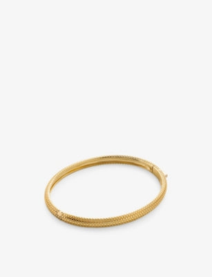 Monica Vinader Heirloom 18ct Yellow Gold-Plated Vermeil Sterling-Silver Bangle, Large