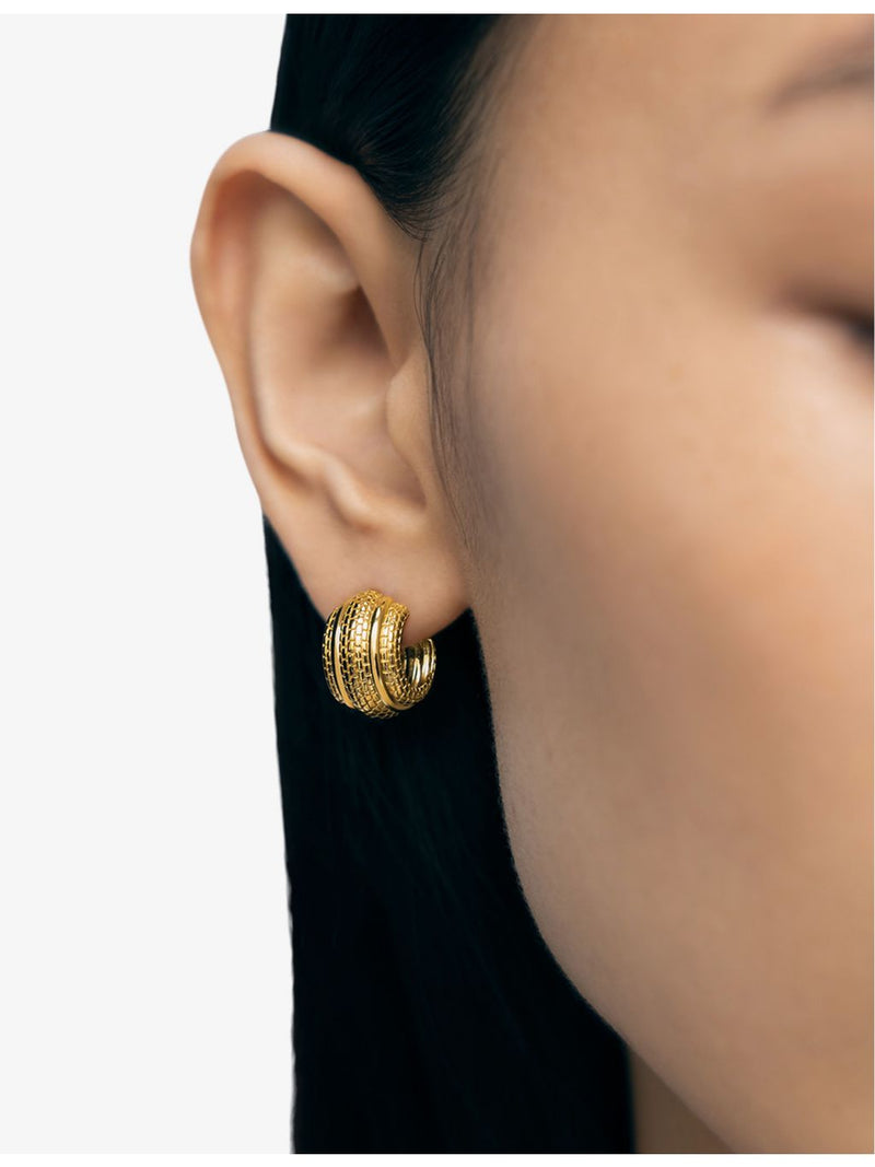 Monica Vinader Heirloom small 18ct gold-plated vermeil earrings, UK version