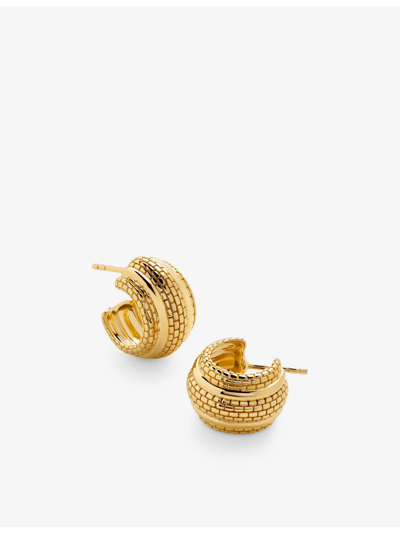 Monica Vinader Heirloom small 18ct gold-plated vermeil earrings, UK version