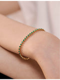 Monica Vinader tennis bracelet green onyx 16.5cm - British product