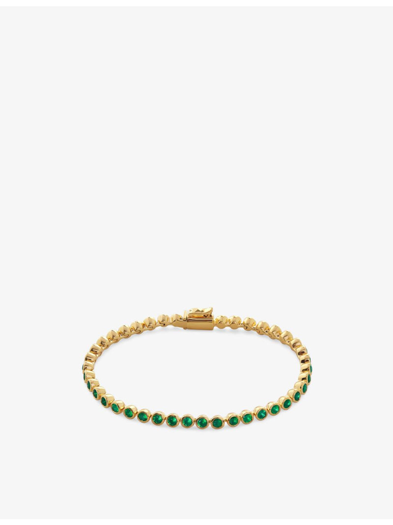 Monica Vinader tennis bracelet green onyx 16.5cm - British product