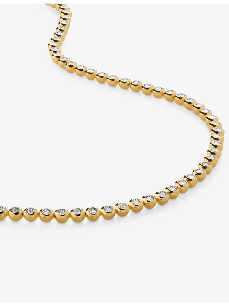 Monica Vinader diamond tennis necklace 0.59ct lab-grown, 18ct gold vermeil - British product