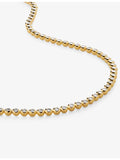Monica Vinader diamond tennis necklace 0.59ct lab-grown, 18ct gold vermeil - British product