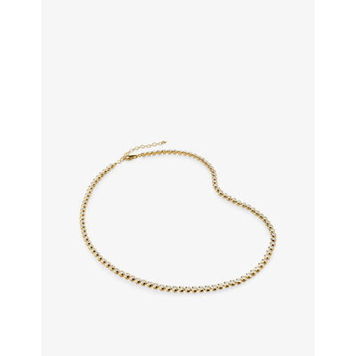 selfridges Monica Vinader Diamond Essential Tennis Necklace 18ct Yellow Gold Plated 0.59ct Lab-Grown Diamond- Buy online at McGrocer
