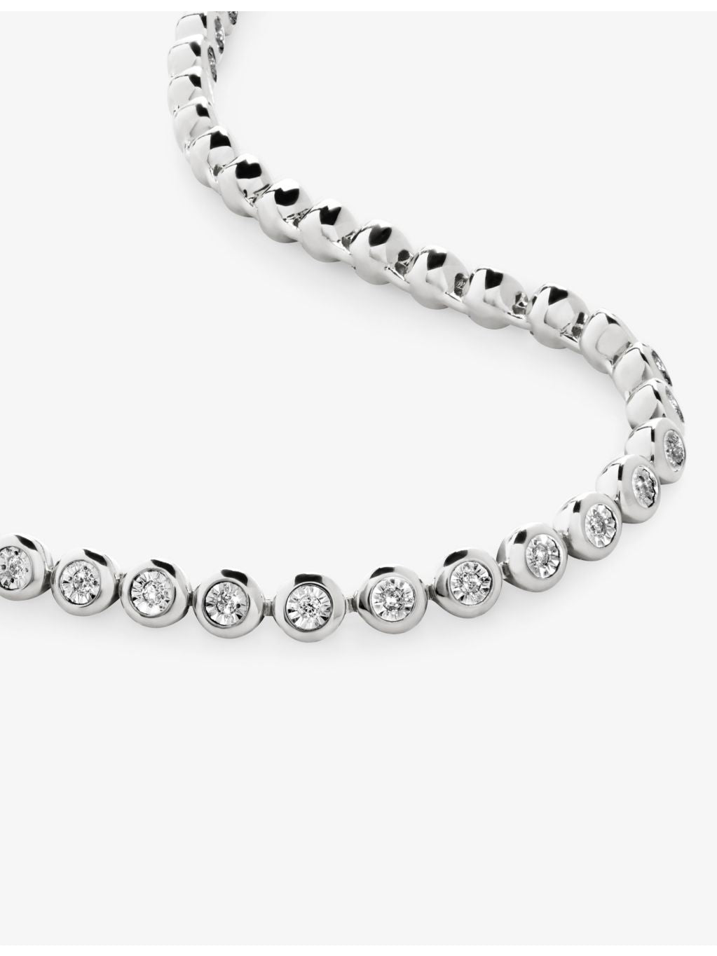 Monica Vinader diamond tennis bracelet 0.25ct sterling silver, imported from the UK