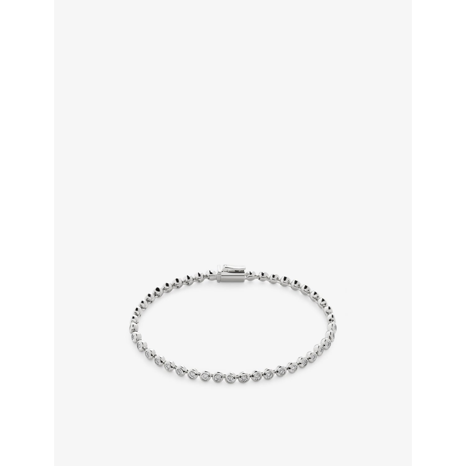 Diamond Essential Tennis Sterling-Silver And 0.25ct Lab-Grown Diamond Bracelet - S