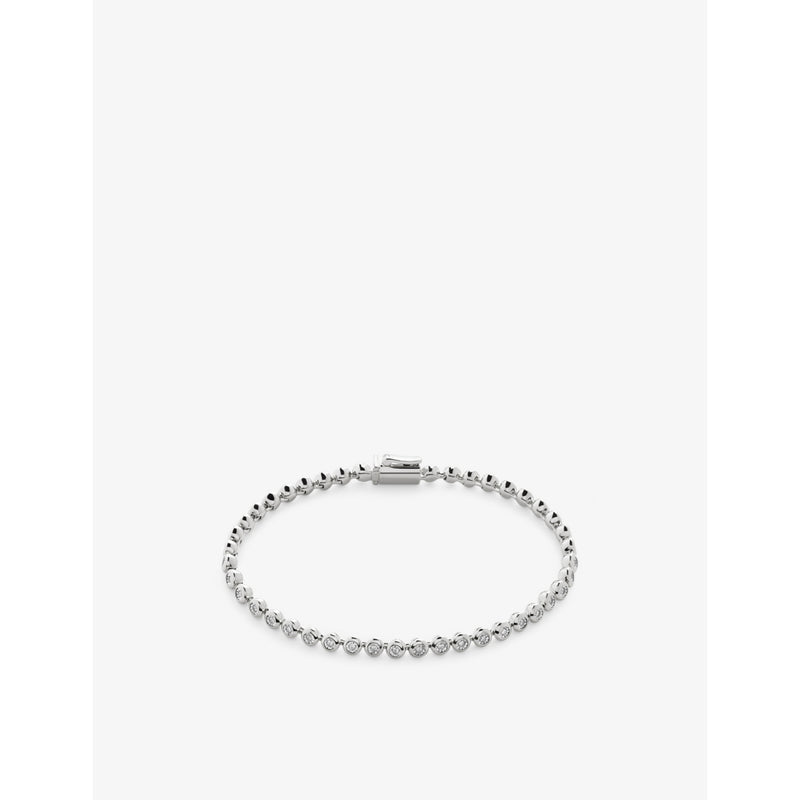 Diamond Essential Tennis Sterling-Silver And 0.25ct Lab-Grown Diamond Bracelet - S