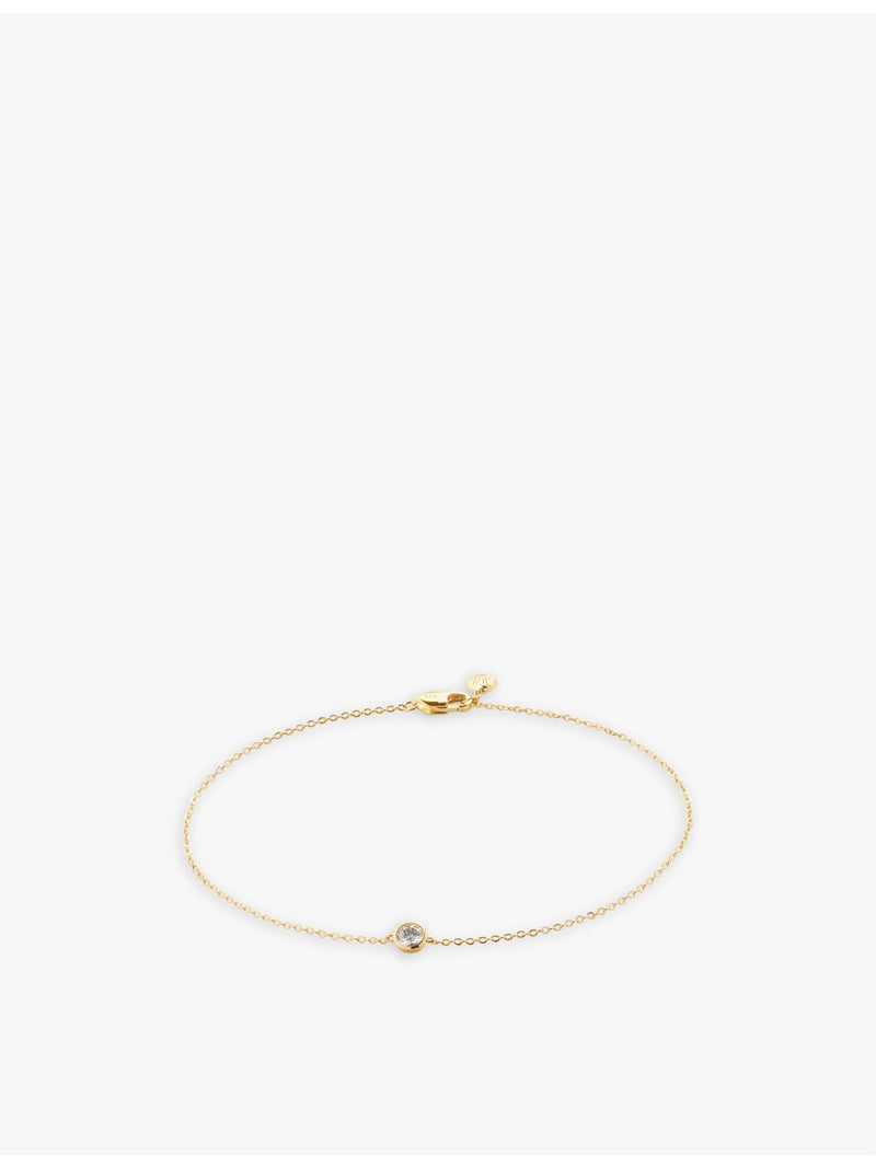 Monica Vinader 14ct yellow-gold lab-grown diamond bracelet (British brand)
