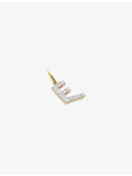 Monica Vinader E letter 14ct yellow gold charm with lab-grown diamond (British brand)