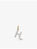 Monica Vinader H letter charm in 14ct yellow gold, UK version
