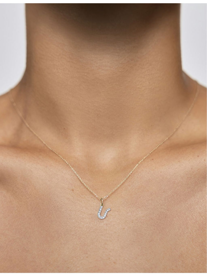 Monica Vinader Initial U charm 14ct yellow gold (British brand)