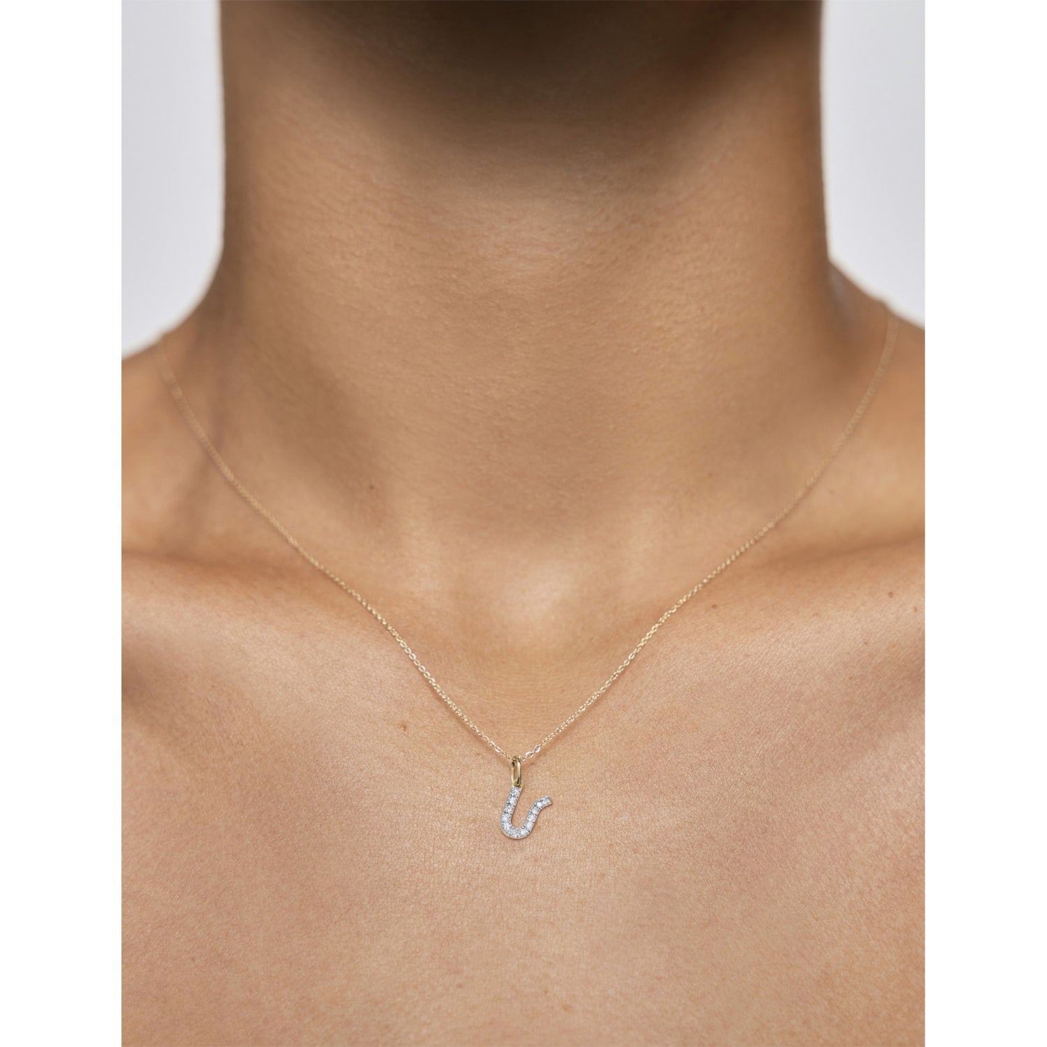 Monica Vinader Initial U charm 14ct yellow gold (British brand)