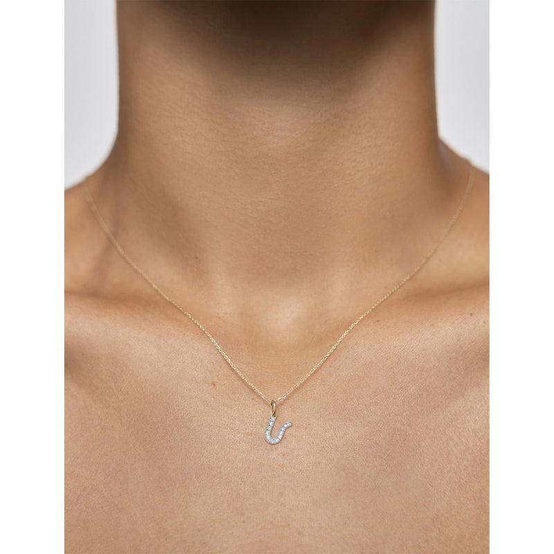 Monica Vinader Initial U charm 14ct yellow gold (British brand)