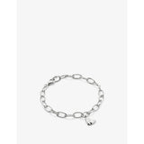 Heart-shaped sterling-silver bracelet - S/M