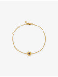Monica Vinader amethyst birthstone bracelet 18ct gold vermeil (British brand)