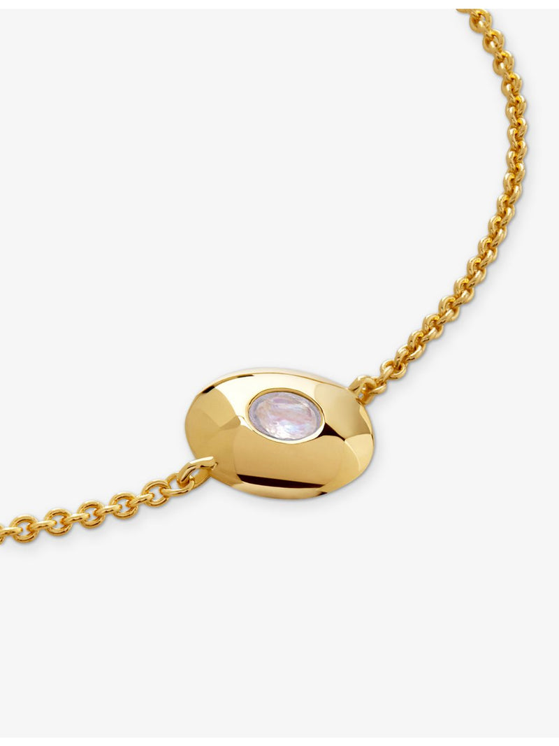 Monica Vinader moonstone bracelet in 18ct gold vermeil, UK version