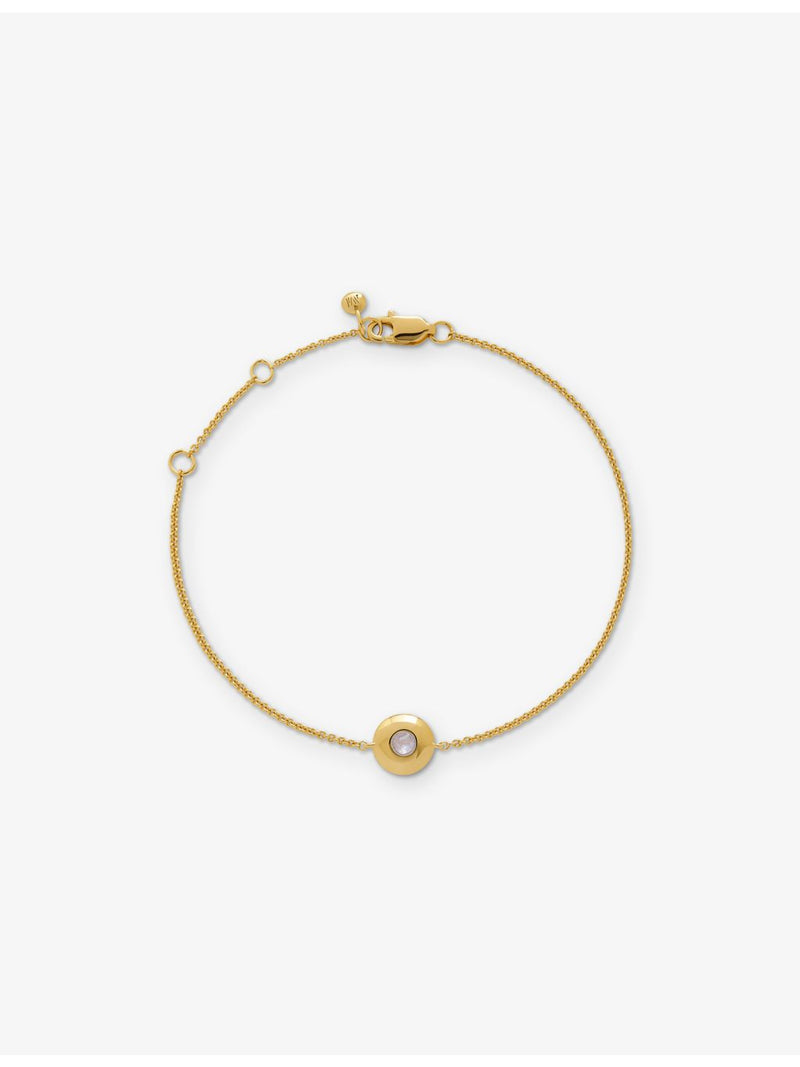 Monica Vinader moonstone bracelet in 18ct gold vermeil, UK version