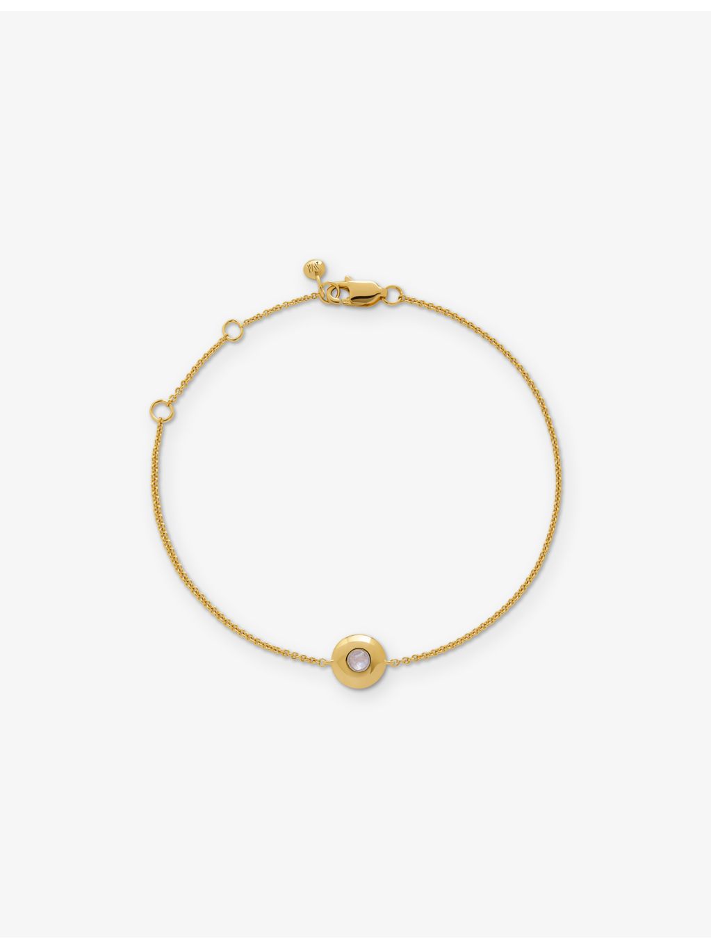 Monica Vinader moonstone bracelet in 18ct gold vermeil, UK version