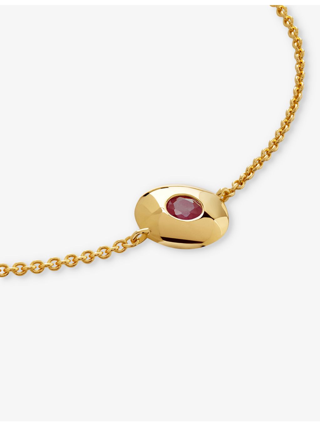 Monica Vinader ruby birthstone bracelet 18ct gold vermeil - British product
