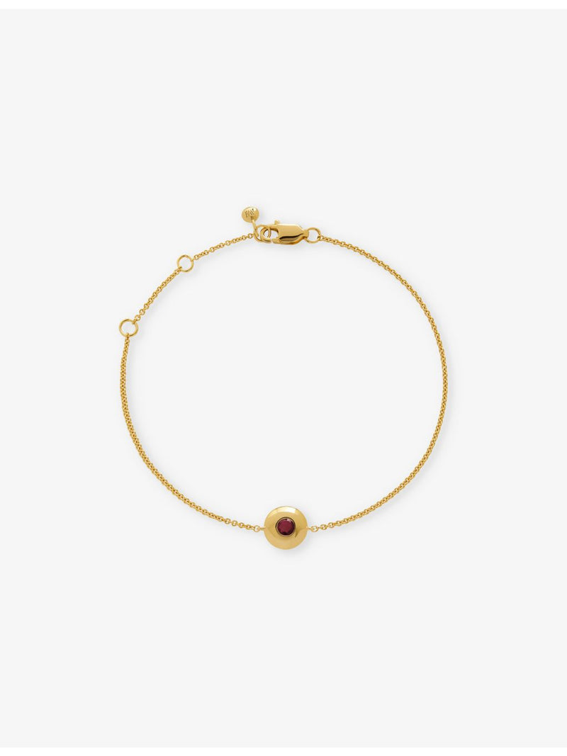 Monica Vinader ruby birthstone bracelet 18ct gold vermeil - British product