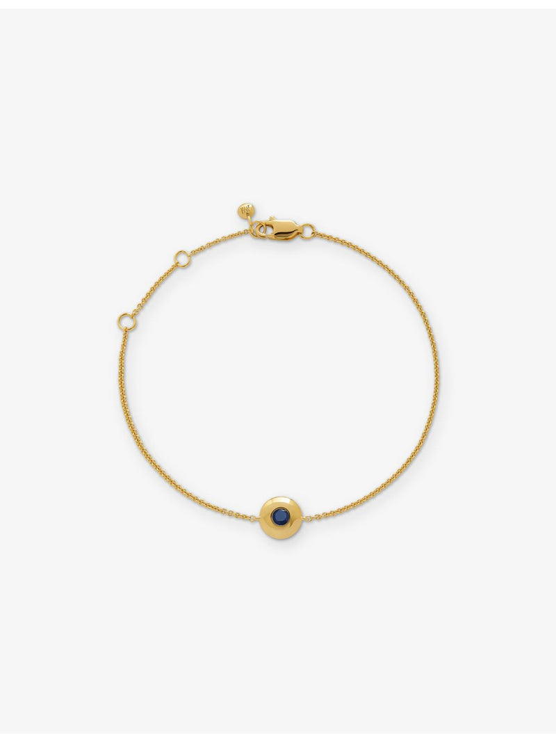 Monica Vinader 18ct gold vermeil sapphire bracelet (British brand)