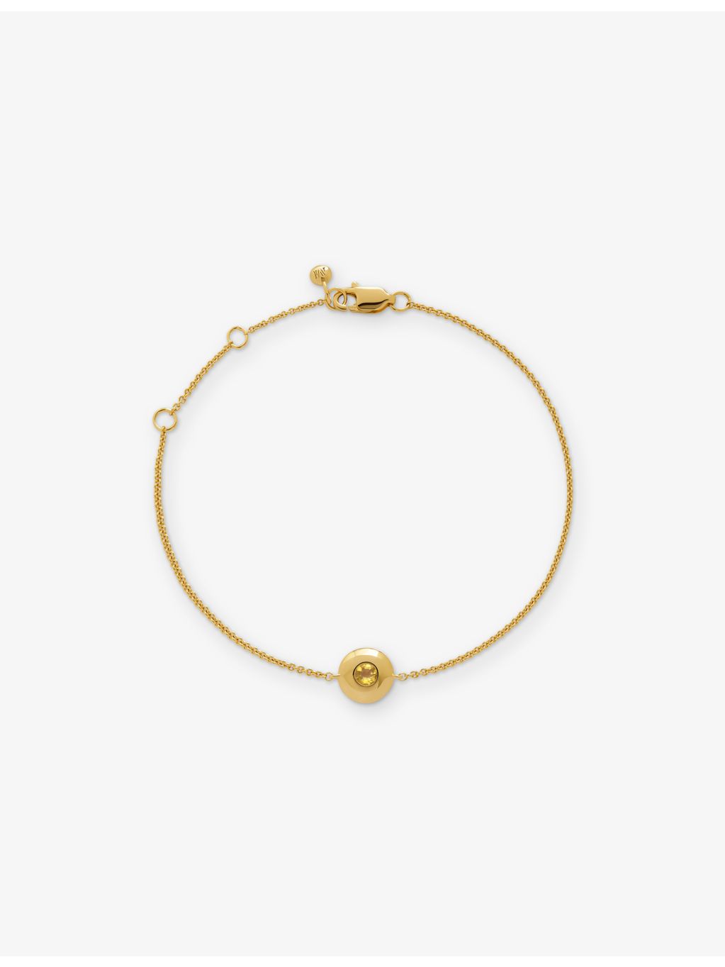 Monica Vinader citrine birthstone bracelet in gold vermeil - British product