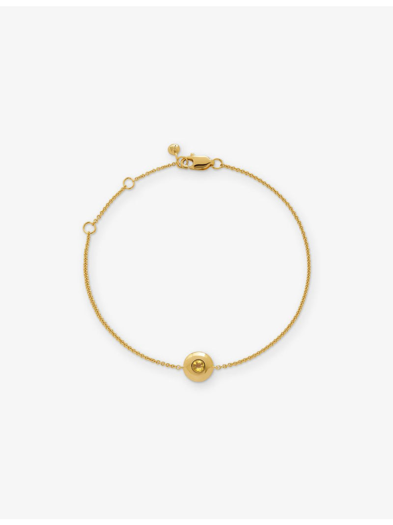 Monica Vinader citrine birthstone bracelet in gold vermeil - British product