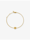 Monica Vinader citrine birthstone bracelet in gold vermeil - British product