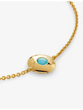 Monica Vinader December birthstone turquoise bracelet, 16.3cm-19.3cm, imported from the UK