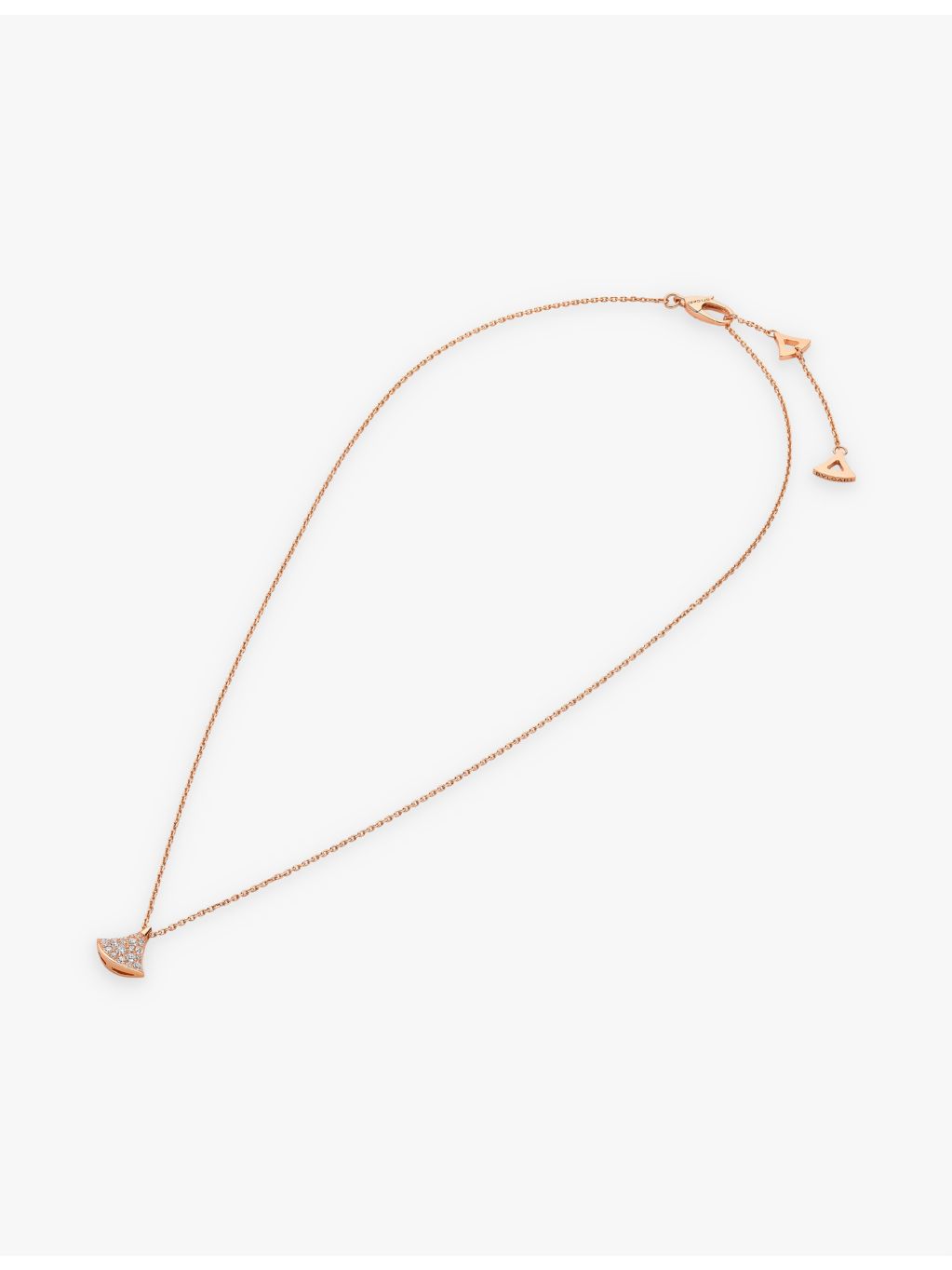 Bvlgari Divas' Dream rose gold diamond necklace 0.47ct (British brand)