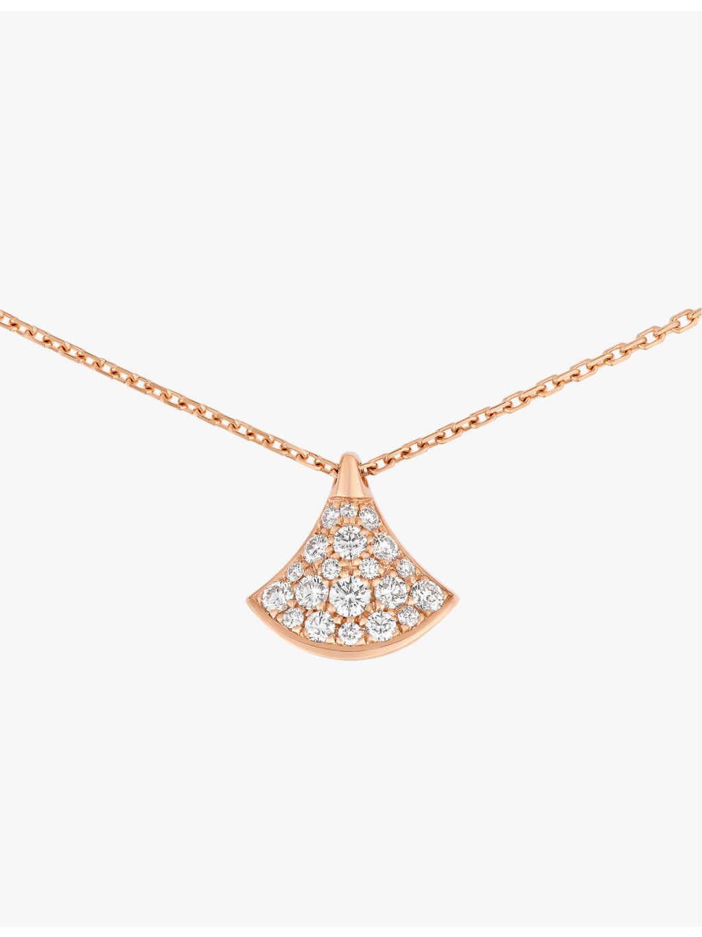 Bvlgari Divas' Dream rose gold diamond necklace 0.47ct (British brand)