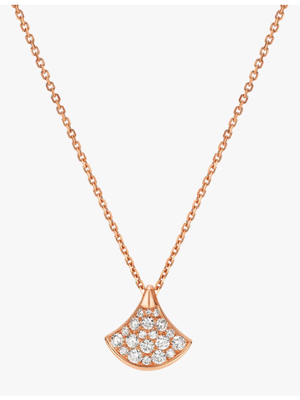 Bvlgari Divas' Dream rose gold diamond necklace 0.47ct (British brand)