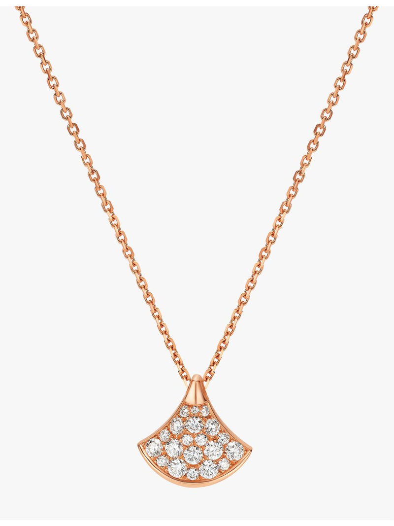 Bvlgari Divas' Dream rose gold diamond necklace 0.47ct (British brand)