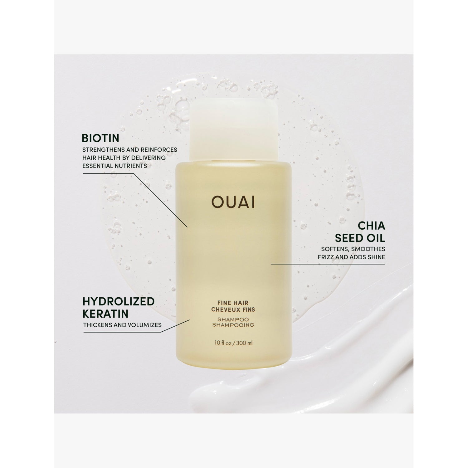 OUAI Fine Hair shampoo 89ml bottle - British product