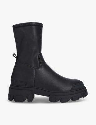 KG Kurt Geiger Trekker Sock2 Ankle-Length Faux-Leather Boots