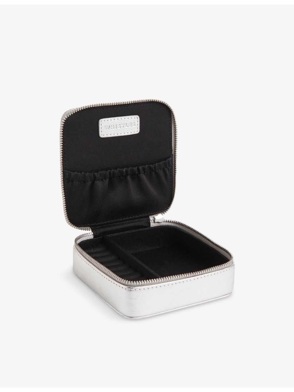 Whistles Aelia metallic leather jewellery box, imported from the UK