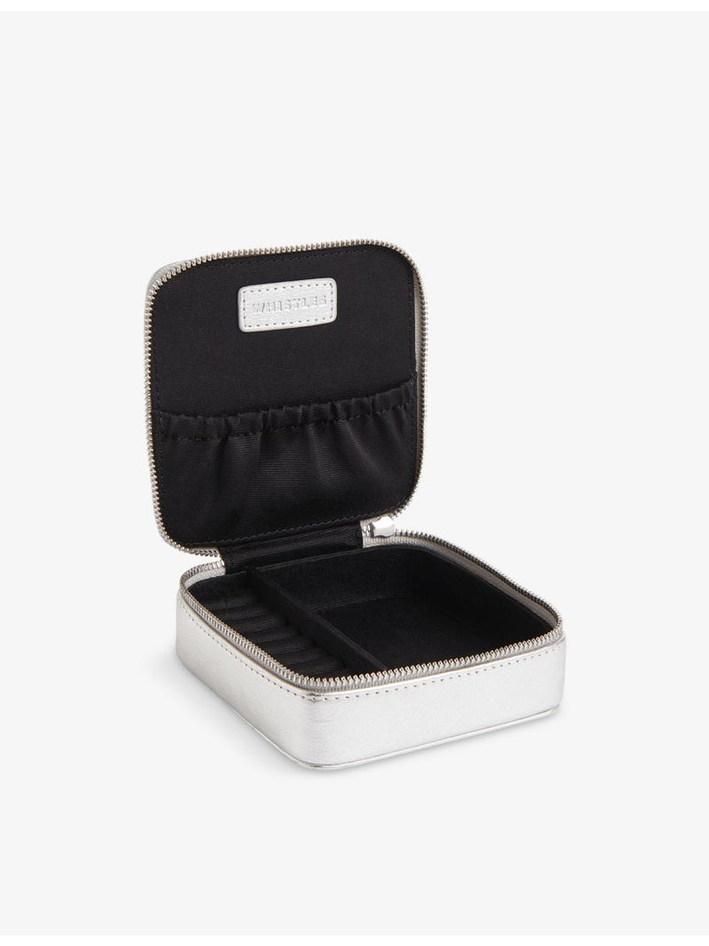 Whistles Aelia metallic leather jewellery box, imported from the UK
