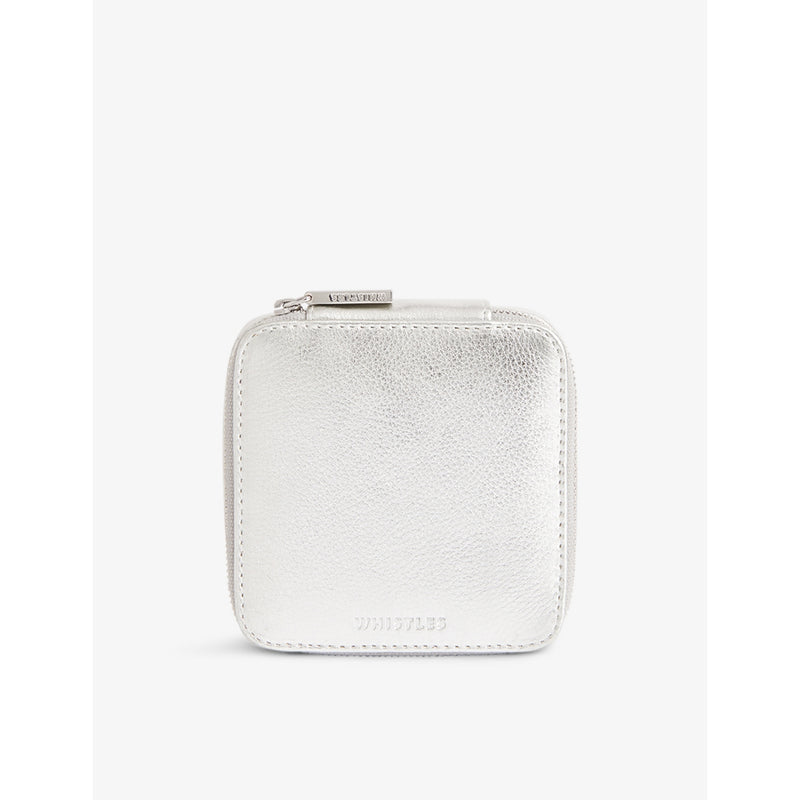 Whistles Aelia metallic leather jewellery box, imported from the UK