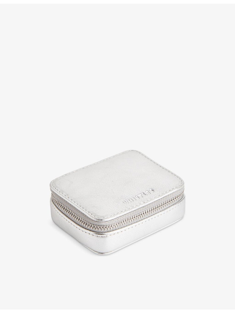 Whistles Lotta Mini metallic-leather jewellery box, compact (British brand)