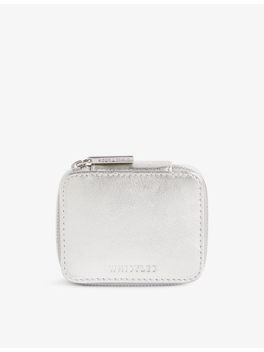 Whistles Lotta Mini metallic-leather jewellery box, compact (British brand)
