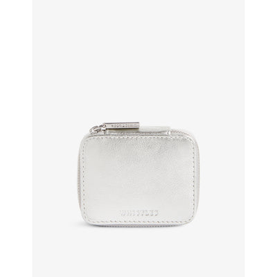 selfridges Whistles Lotta Mini Logo-Embossed Metallic-Leather Jewellery Box- Buy online at McGrocer