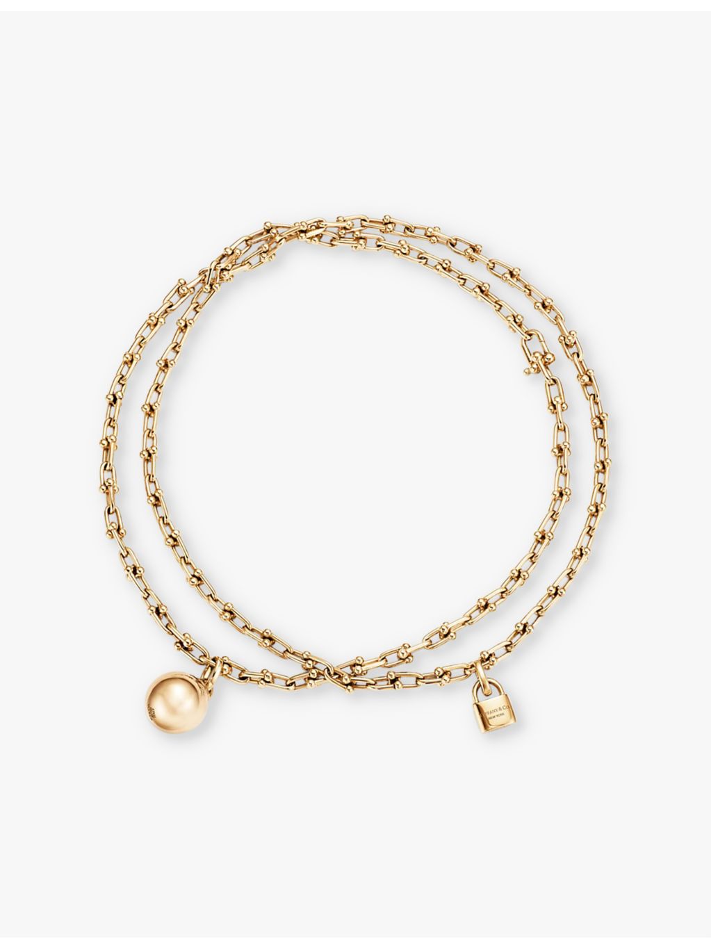 Tiffany & Co HardWear 18ct yellow-gold wrap necklace 91cm - British product