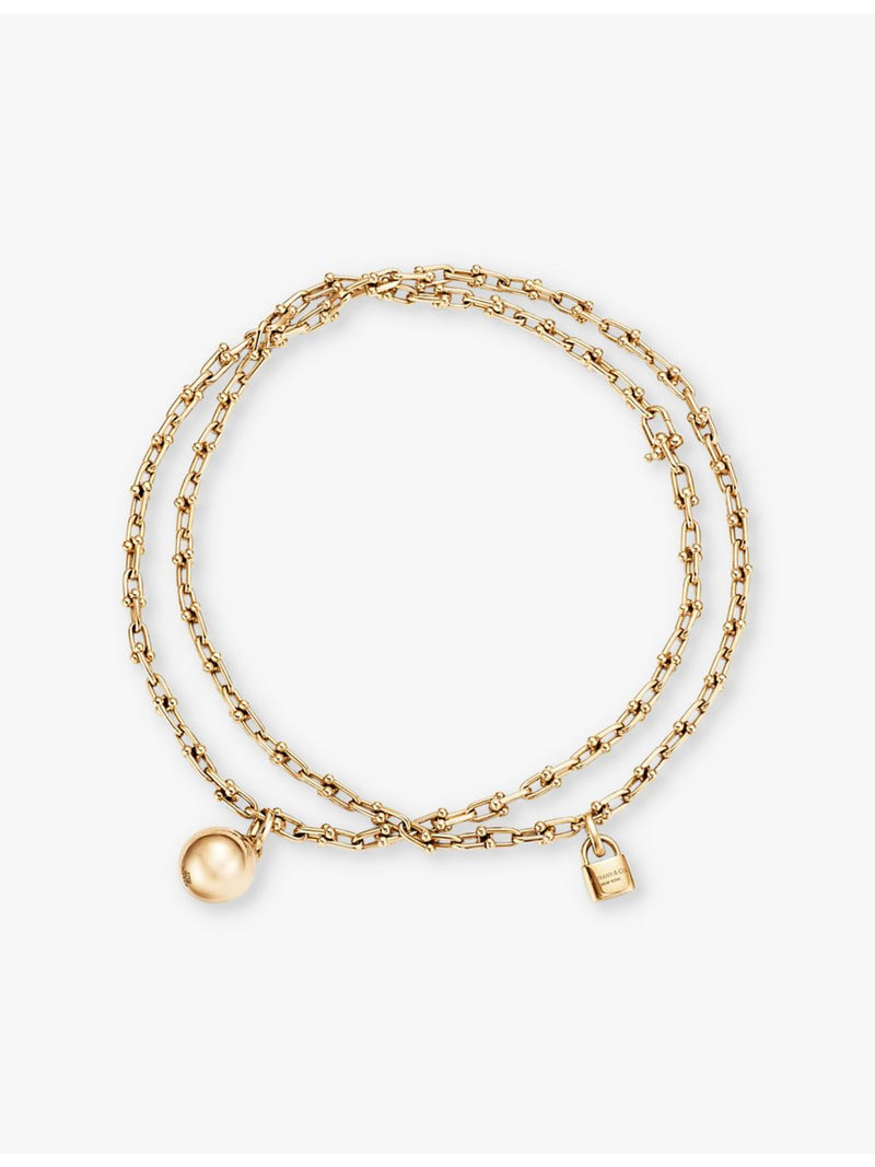 Tiffany & Co HardWear 18ct yellow-gold wrap necklace 91cm - British product