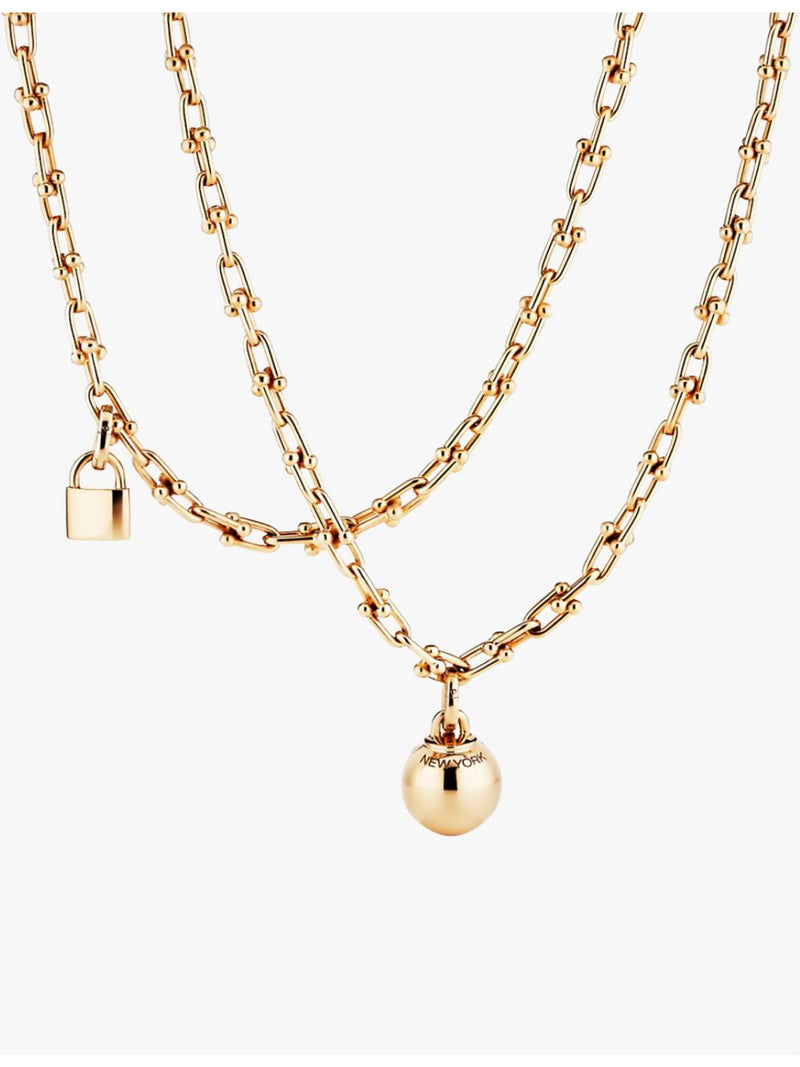 Tiffany & Co HardWear 18ct yellow-gold wrap necklace 91cm - British product