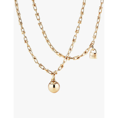 selfridges Tiffany & Co. HardWear 18ct Yellow-Gold Wrap Necklace 91cm- Buy online at McGrocer