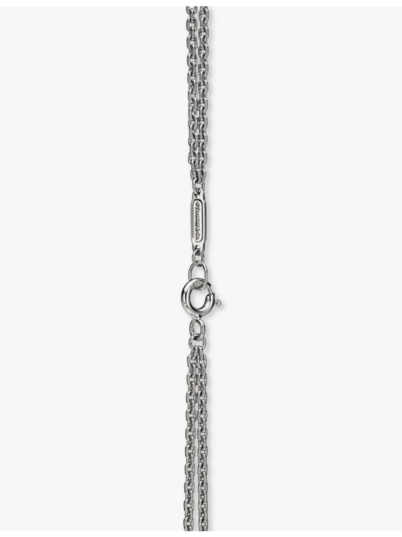 Tiffany HardWear 18ct white gold pavé diamond necklace, UK version