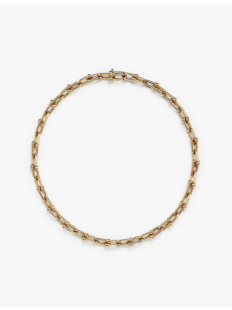 Tiffany HardWear medium link 18ct yellow-gold necklace (British brand)