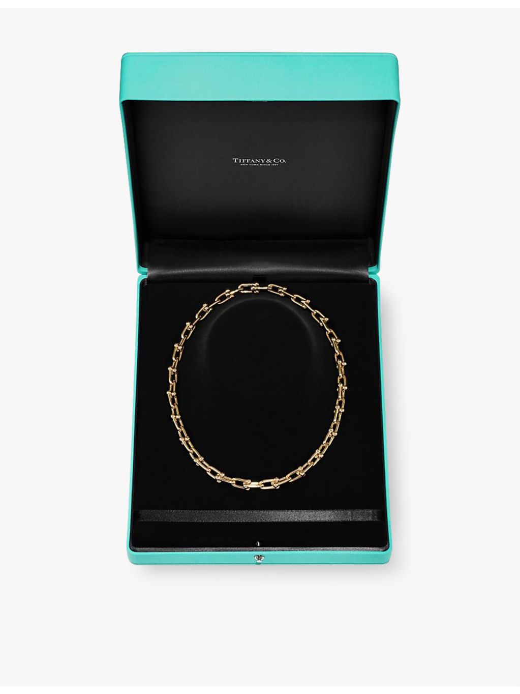 Tiffany HardWear medium link 18ct yellow-gold necklace (British brand)