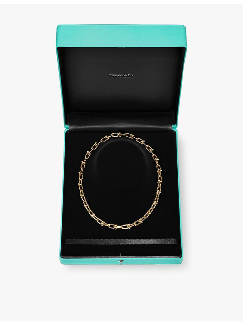 Tiffany HardWear medium link 18ct yellow-gold necklace (British brand)